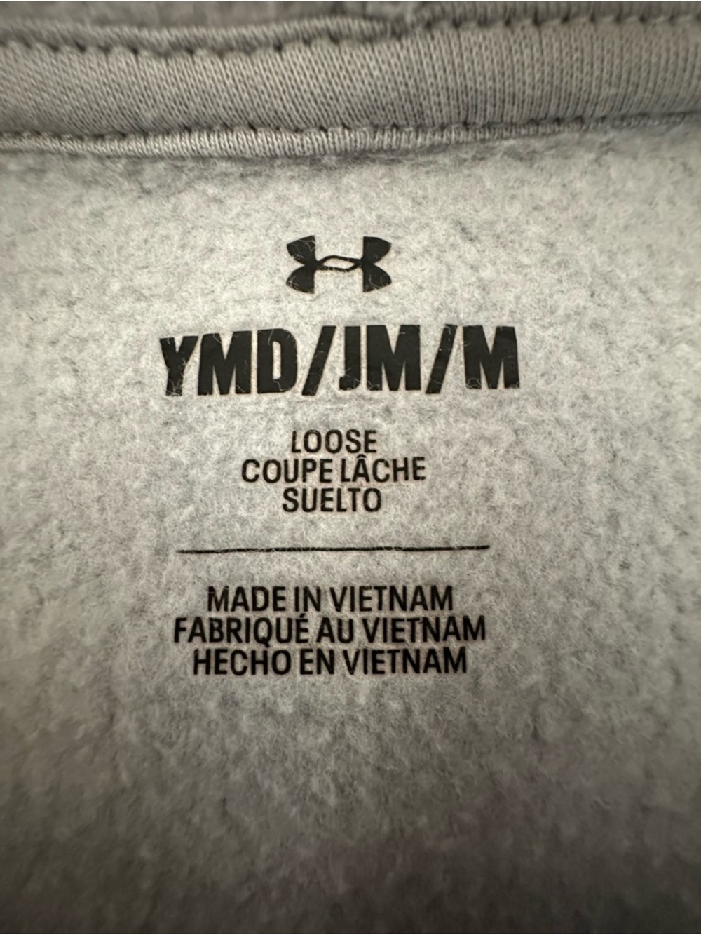 Under Armour Boy's M Light Gray Pullover Hoodie with Multicolor Graphic Print - Picture 8 of 10